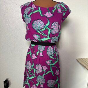 Show Me Your Mumu Magenta Floral Mini Dress – Size Large